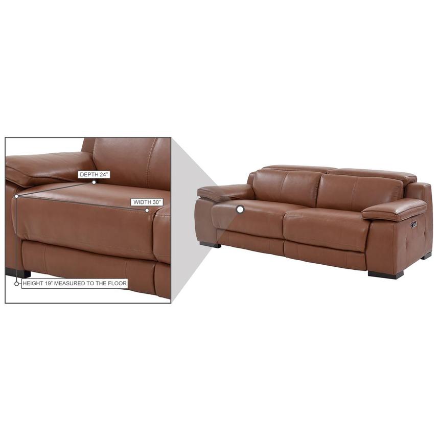 Gian Marco Tan Leather Power Reclining Sofa  alternate image, 9 of 9 images.