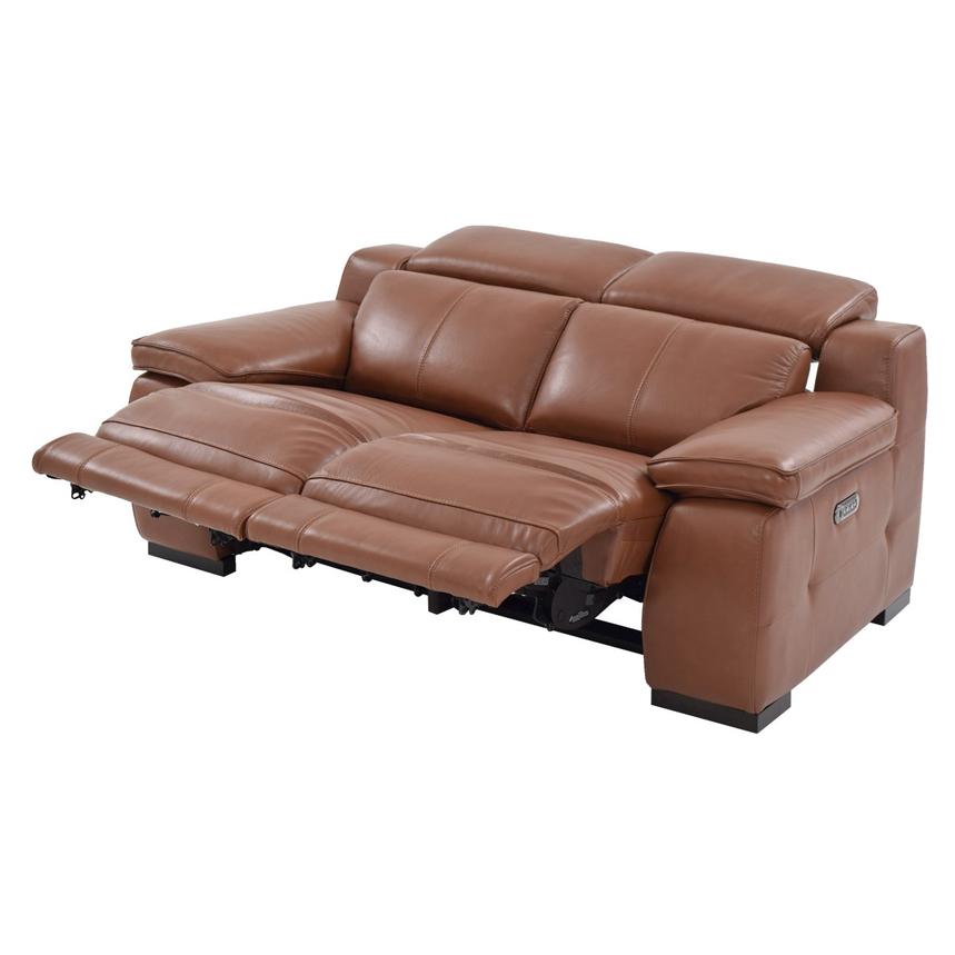 Gian Marco Tan Leather Power Reclining Loveseat  alternate image, 2 of 9 images.