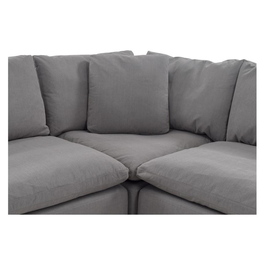 Nube Gray Corner Sofa with 5PCS/3 Armless Chairs  alternate image, 5 of 10 images.