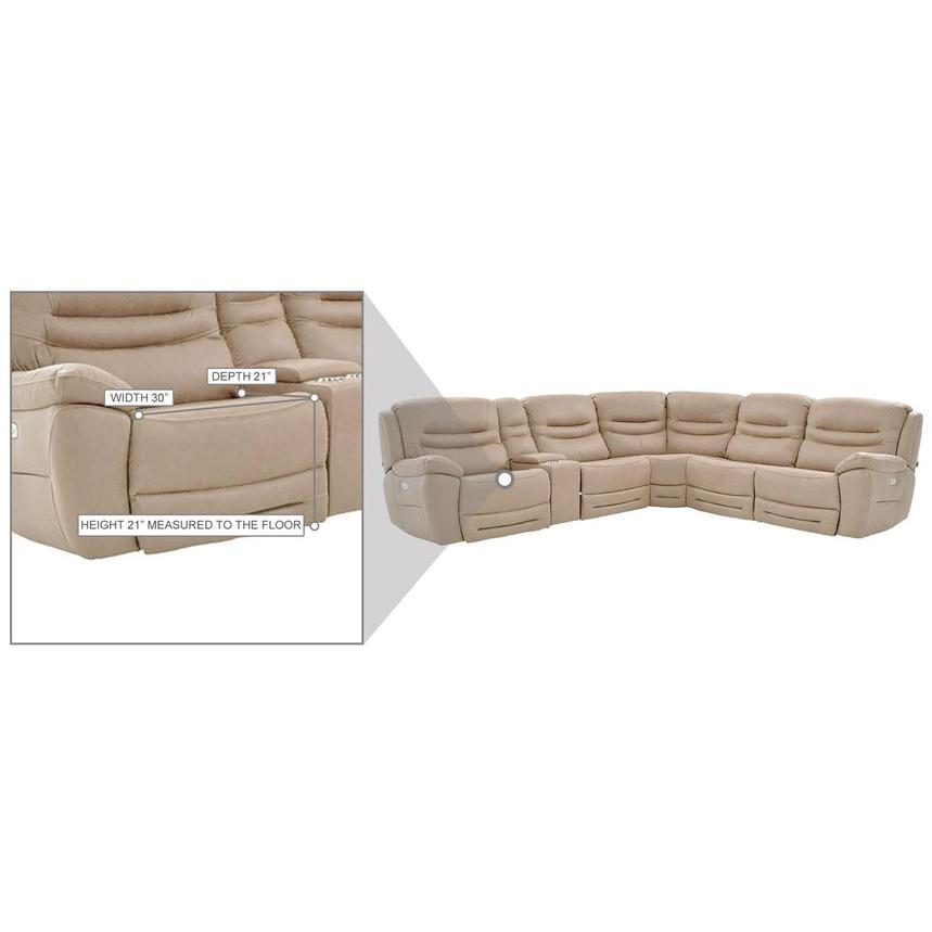 Dan Cream Power Reclining Sectional with 6PCS/3PWR  alternate image, 11 of 11 images.