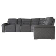 Kim Gray Power Reclining Sectional with 6PCS/3PWR  alternate image, 4 of 7 images.