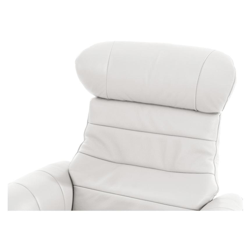 Enzo Pure White Leather Swivel Chair  alternate image, 6 of 11 images.