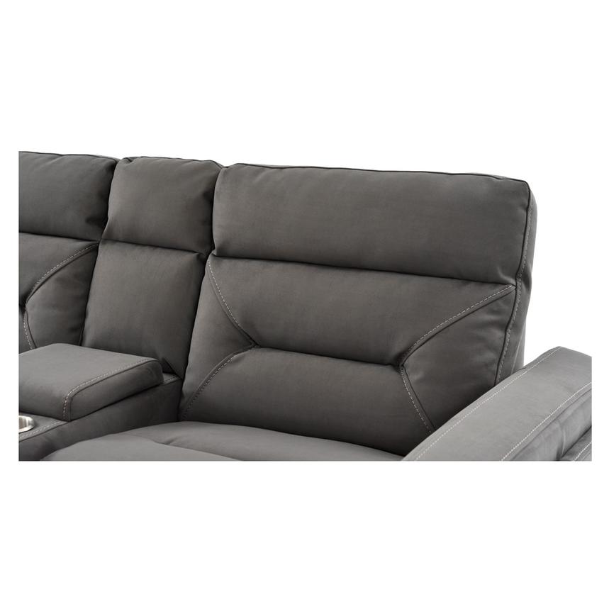 Kim Gray Power Reclining Sofa w/Console  alternate image, 11 of 14 images.