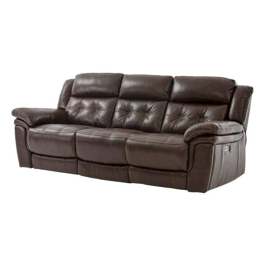 Stallion Brown Leather Power Reclining Sofa