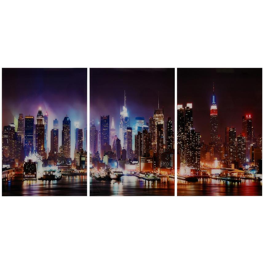 Skyline Set of 3 Acrylic Wall Art El Dorado Furniture