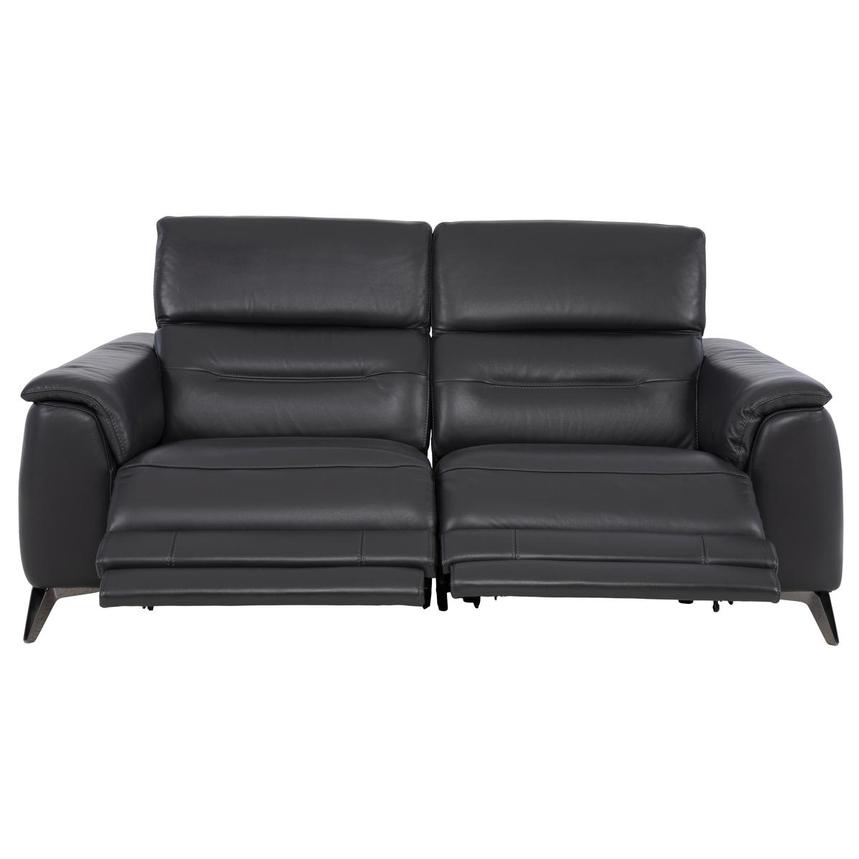 Anabel Gray Leather Power Reclining Sofa  alternate image, 2 of 8 images.