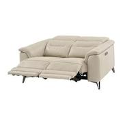 Anabel Cream Leather Power Reclining Loveseat  alternate image, 4 of 15 images.