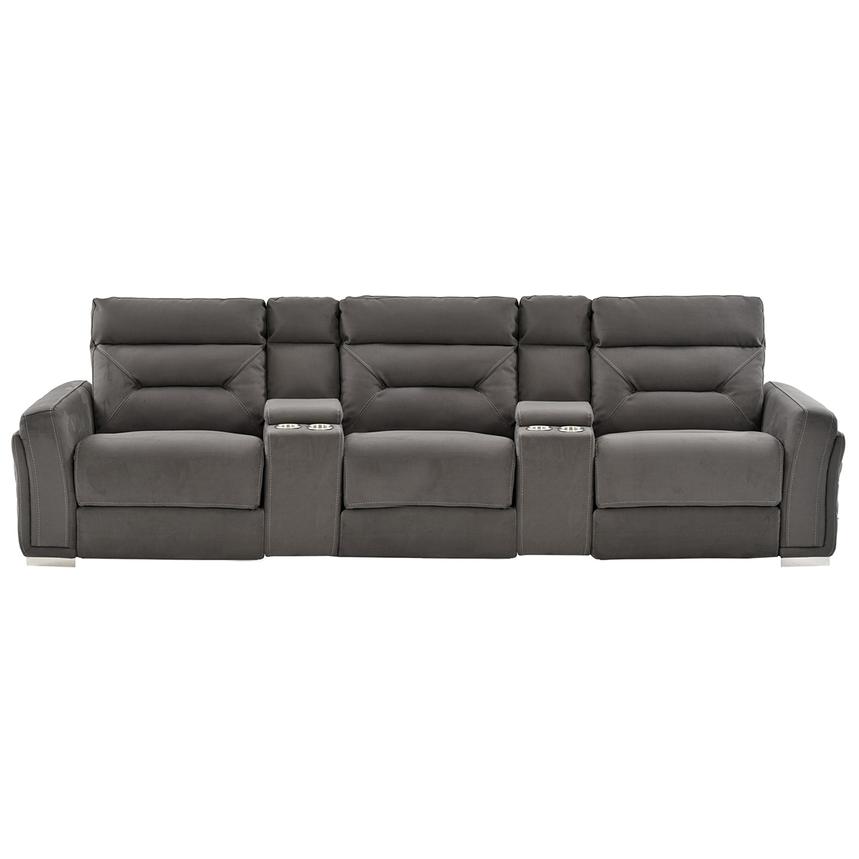 gray leather theater seating