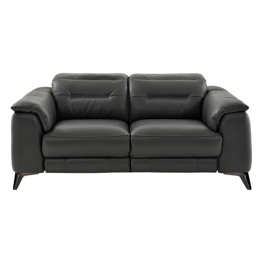 Anabel Gray Leather Power Reclining Sofa  alternate image, 5 of 14 images.
