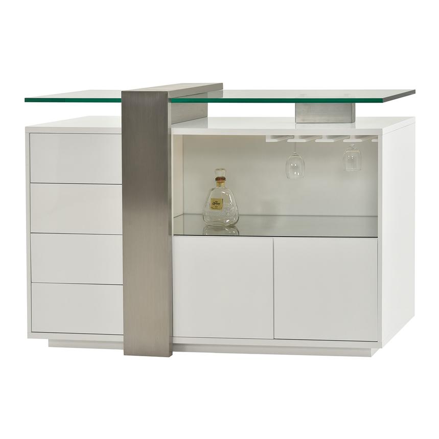 Totem White Bar Cabinet El Dorado Furniture Totem White Bar Cabinet Main Image 1 Of 8 Images