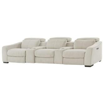 Jameson White Home Theater Seating with 5PCS/2PWR