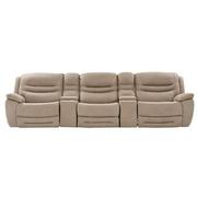 Dan Cream Home Theater Seating with 5PCS/2PWR  alternate image, 4 of 10 images.