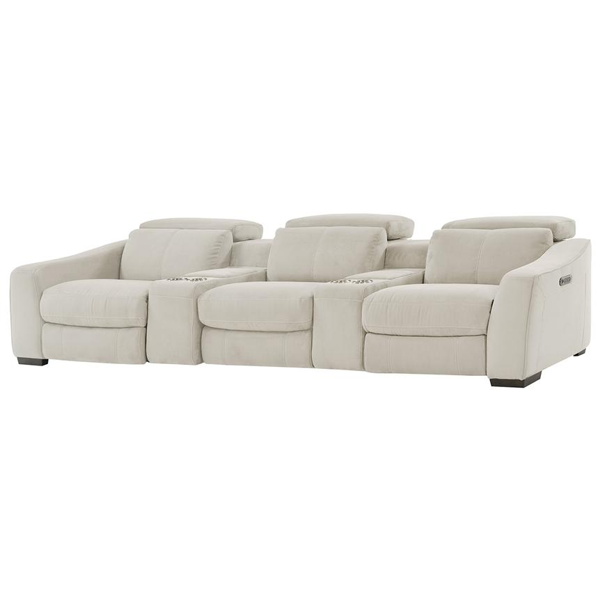 Jameson White Home Theater Seating El, Leather Theater Seating