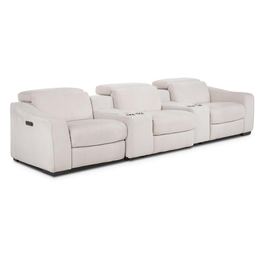 Jameson Cream Home Theater Seating with 5PCS/2PWR alternate image, 3 of 9 images.