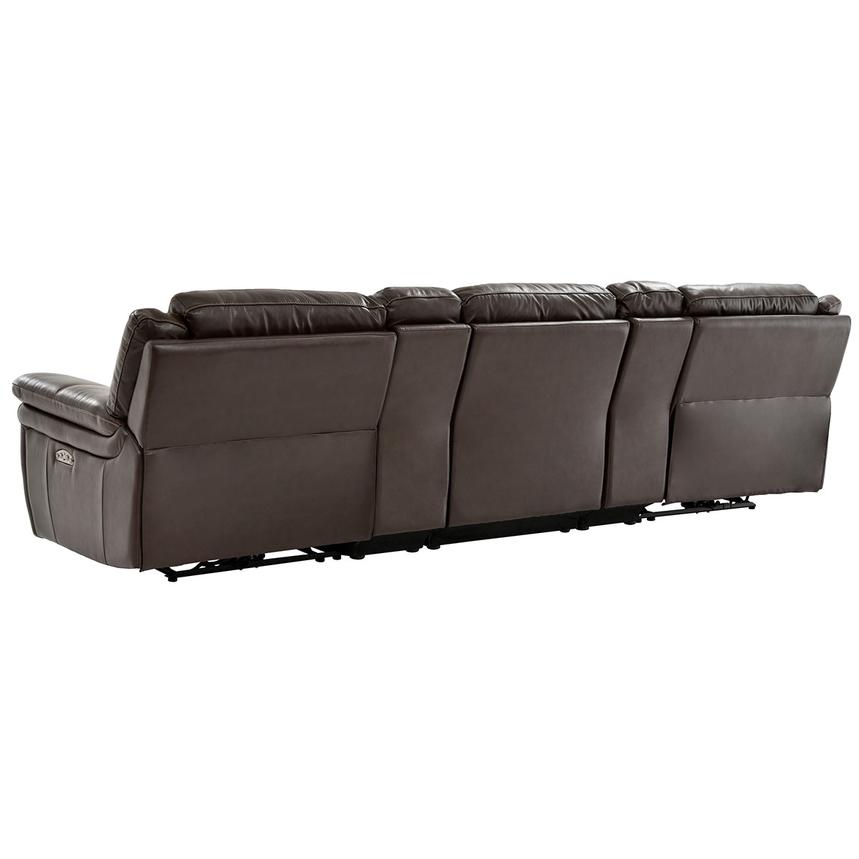 Stallion Brown Home Theater Leather Seating with 5PCS/2PWR  alternate image, 4 of 11 images.