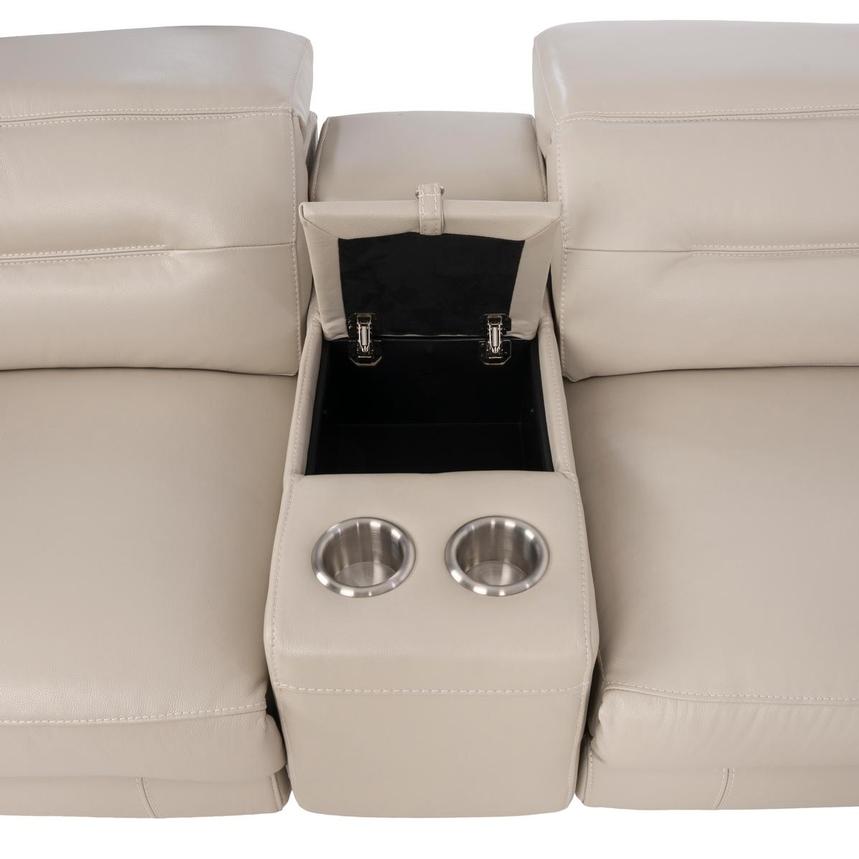 Anabel Cream Home Theater Leather Seating with 5PCS/2PWR  alternate image, 5 of 11 images.