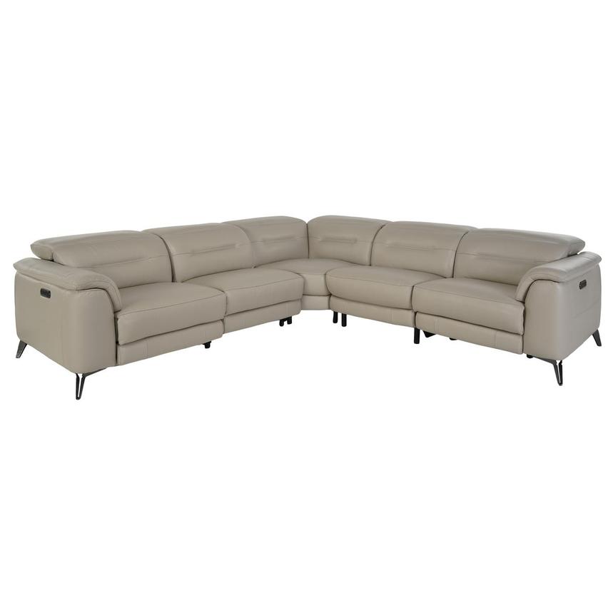 Redland leather power reclining sectional sales