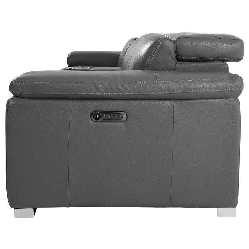 Charlie Gray Home Theater Leather Seating with 5PCS/2PWR alternate image, 5 of 14 images.