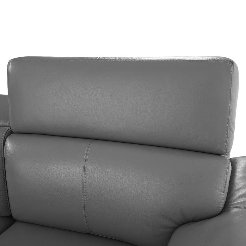 Charlie Gray Leather Power Reclining Sectional with 6PCS/3PWR alternate image, 10 of 14 images.