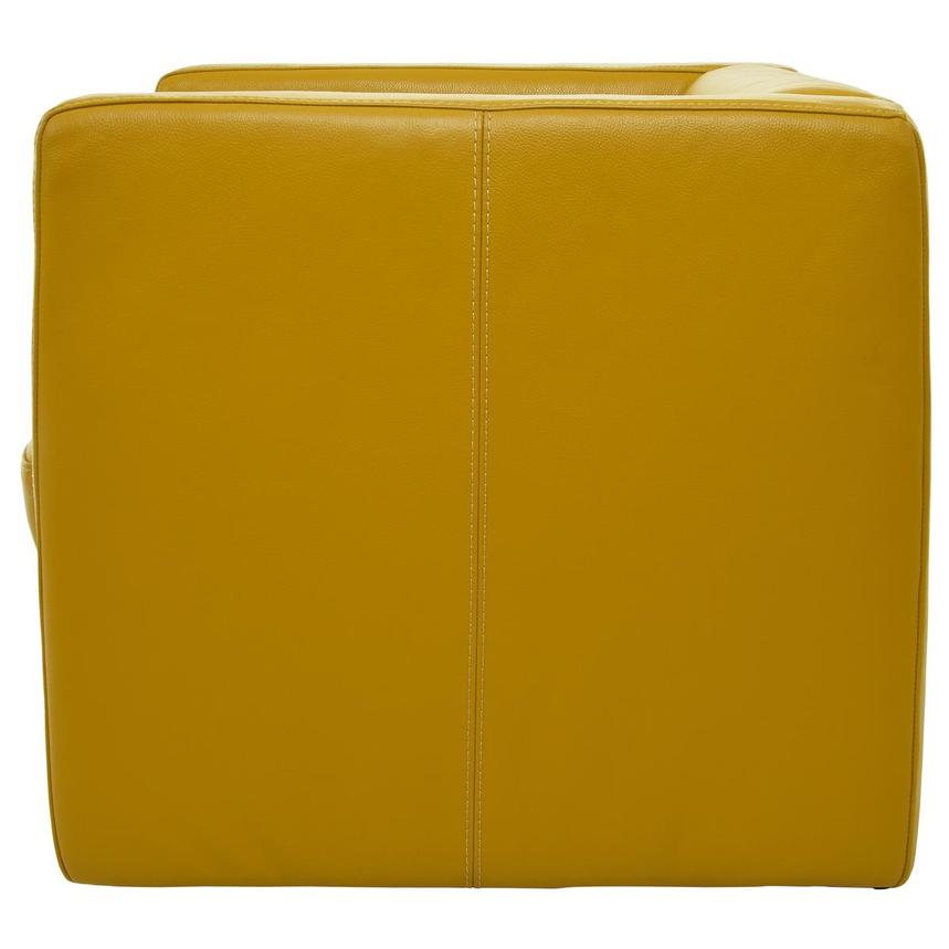 Cute Yellow Leather Accent Chair  alternate image, 3 of 9 images.