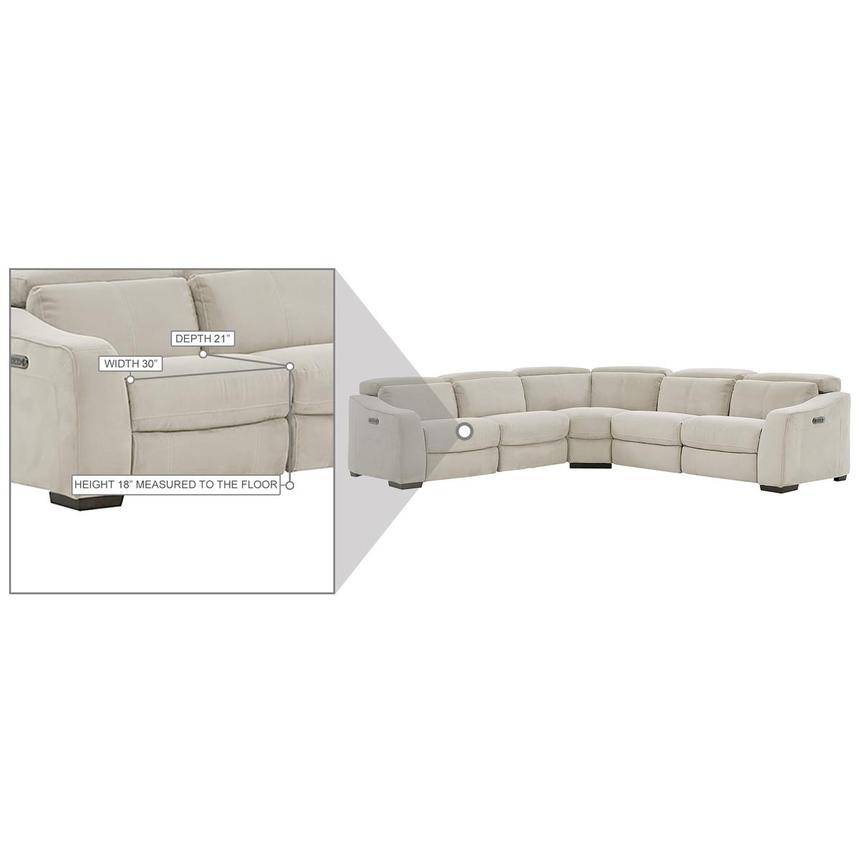 Jameson Cream Power Reclining Sectional with 5PCS/3PWR  alternate image, 10 of 10 images.