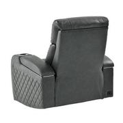 Gio Gray Leather Power Recliner  alternate image, 5 of 14 images.