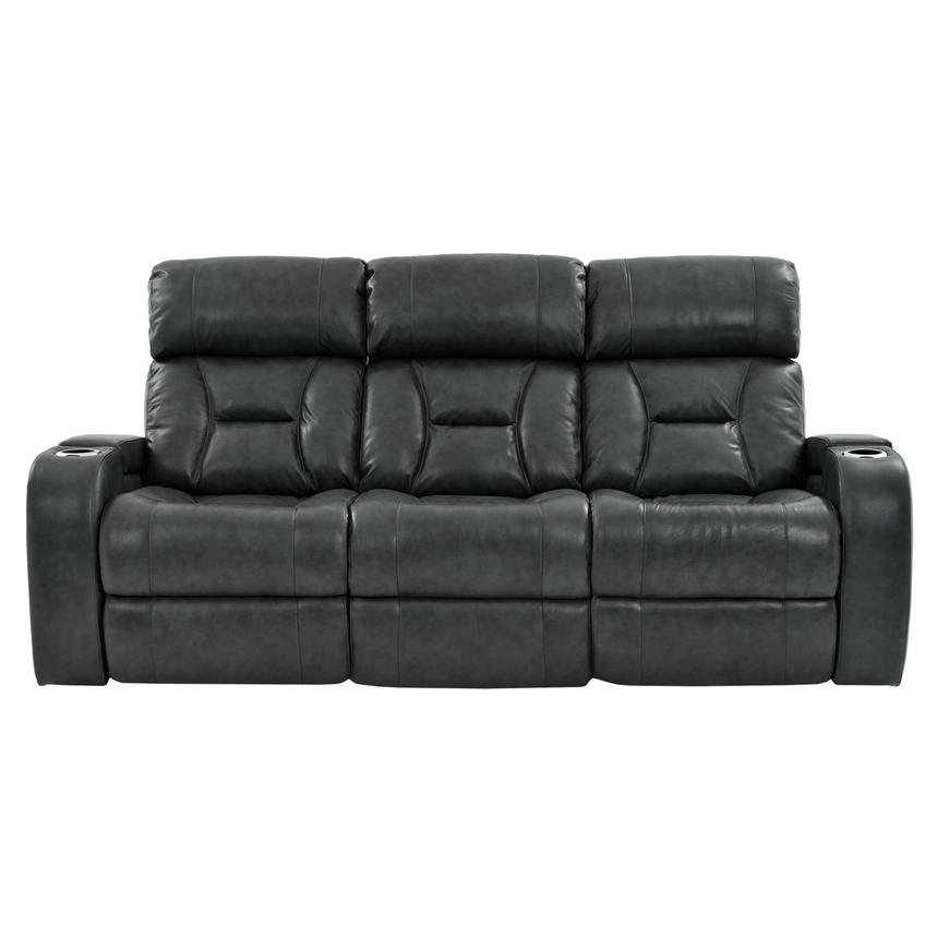 Gio Gray Leather Power Reclining Sofa  main image, 1 of 16 images.
