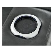 Gio Gray Leather Power Reclining Sofa w/Console  alternate image, 9 of 15 images.