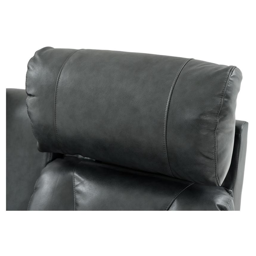 Gio Gray Leather Power Reclining Sofa w/Console  alternate image, 12 of 15 images.