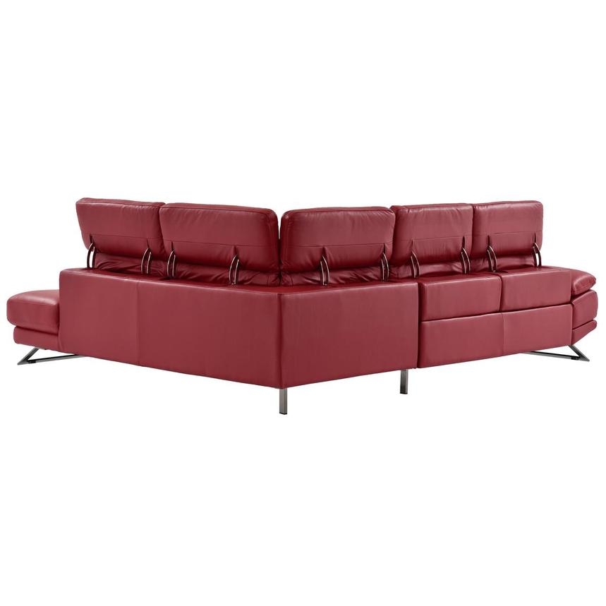 Toronto Red Leather Power Reclining Sofa w/Right Chaise  alternate image, 5 of 13 images.