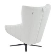 Clara White Leather Swivel Chair  alternate image, 4 of 7 images.