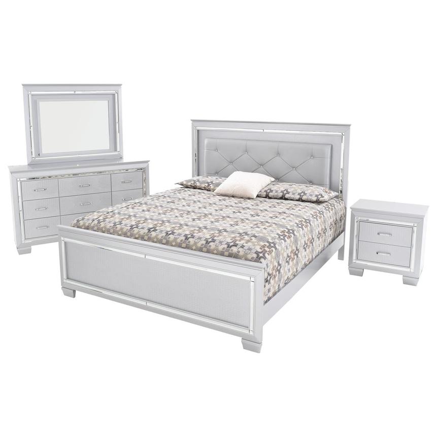 Isabel Gray 4 Piece Queen Bedroom Set | El Dorado Furniture
