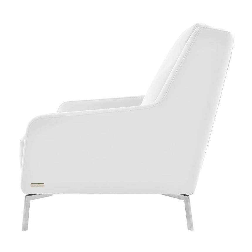 Puella White Leather Accent Chair El, Black And White Leather Accent Chair