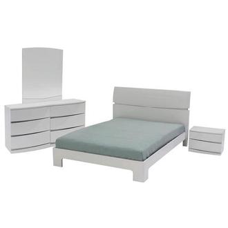 Brighton White 4-Piece Full Bedroom Set