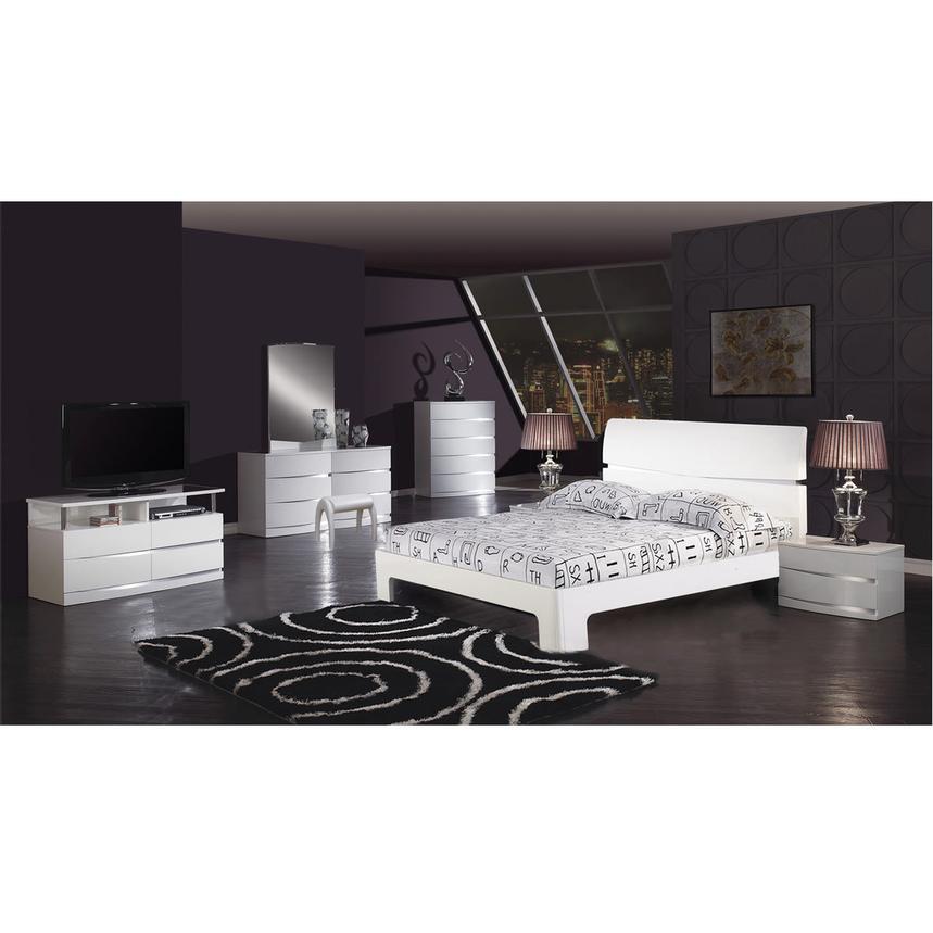 Brighton White 4-Piece Queen Bedroom Set  alternate image, 2 of 6 images.