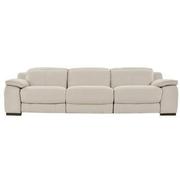 Gian Marco Light Gray Oversized Leather Sofa  main image, 1 of 8 images.