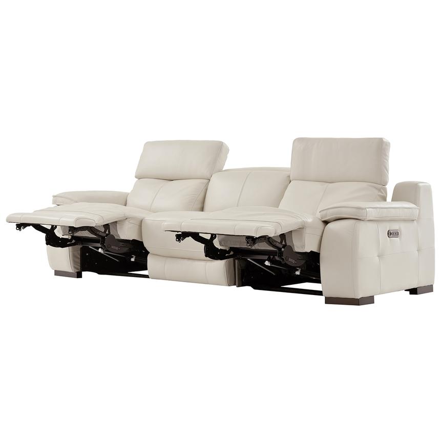 Gian Marco Light Gray Oversized Leather Sofa  alternate image, 3 of 7 images.