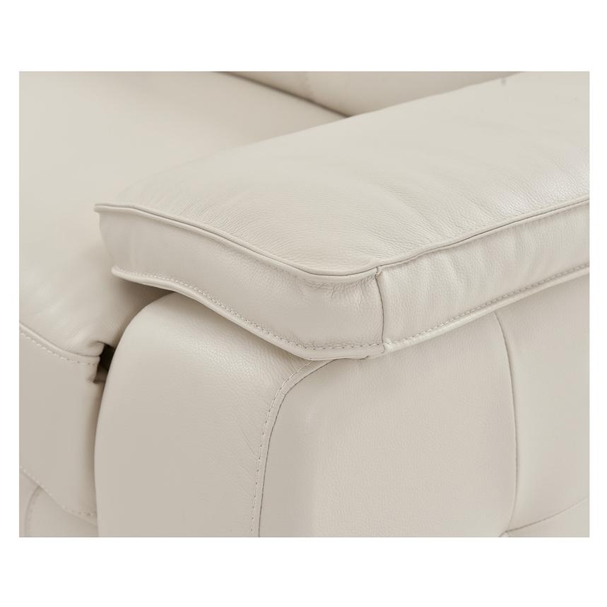Gian Marco Light Gray Oversized Leather Sofa  alternate image, 5 of 7 images.