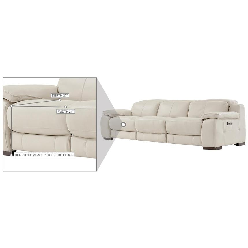 Gian Marco Light Gray Oversized Leather Sofa alternate image, 7 of 7 images.
