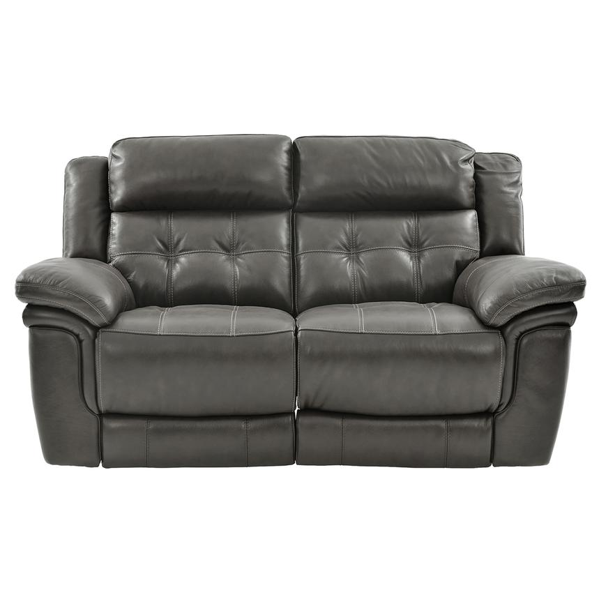 Gray Leather Power Reclining Sofa And Loveseat