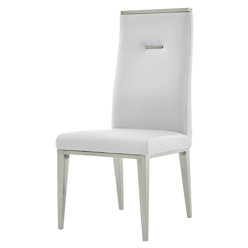 White leather high back best sale dining chairs