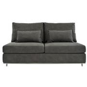 Grigio Gray Armless Loveseat  main image, 1 of 7 images.