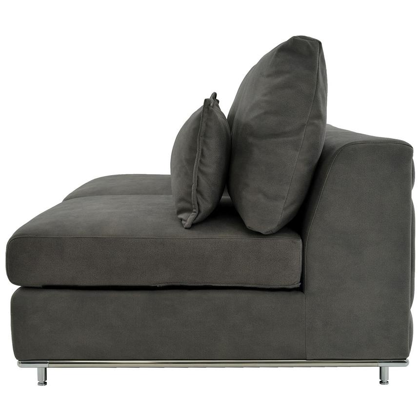 Grigio Gray Armless Loveseat  alternate image, 4 of 7 images.