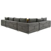 Grigio Gray 4PC Sectional Sofa w/Right Chaise  alternate image, 4 of 7 images.