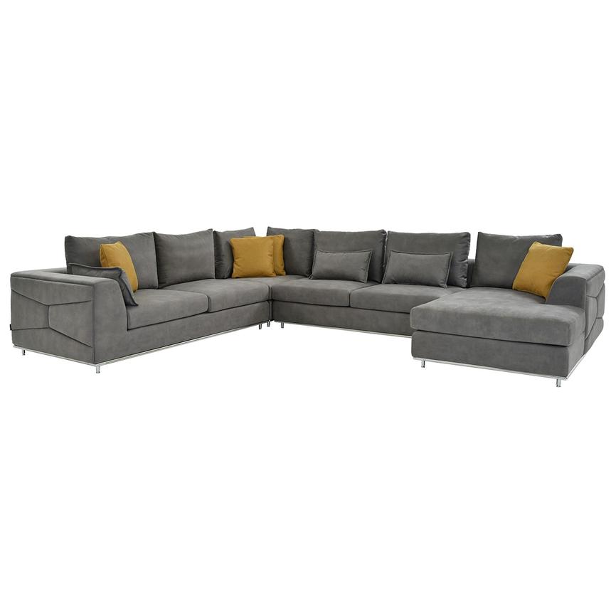 Grigio Sectional Sofa W Right Chaise El Dorado Furniture
