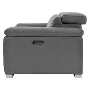 Charlie Gray Leather Power Reclining Loveseat  alternate image, 5 of 11 images.