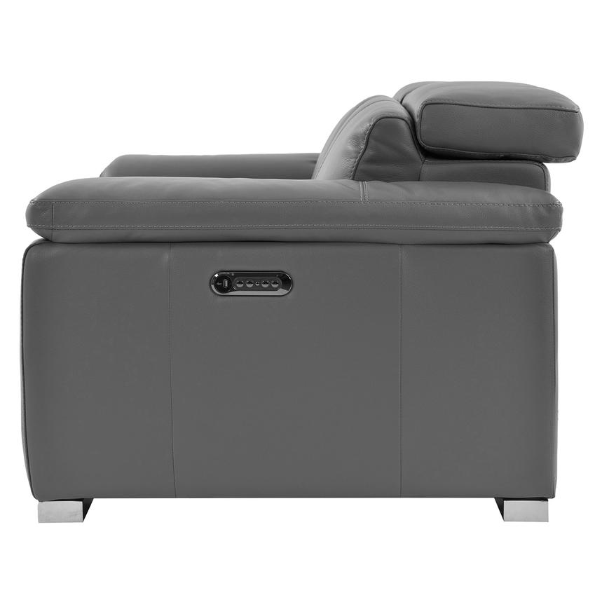 Charlie Gray Leather Power Reclining Sofa alternate image, 5 of 11 images.