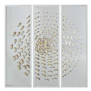 Silver Swirl Set of 3 Shadow Boxes  alternate image, 2 of 3 images.