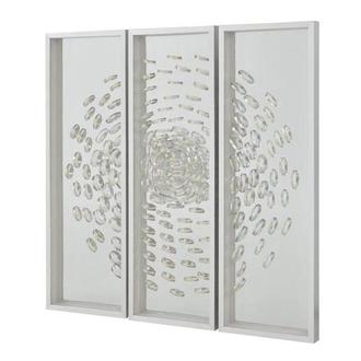 Silver Swirl Set of 3 Shadow Boxes