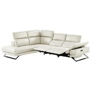Toronto White Leather Power Reclining Sofa w/Left Chaise  alternate image, 2 of 11 images.
